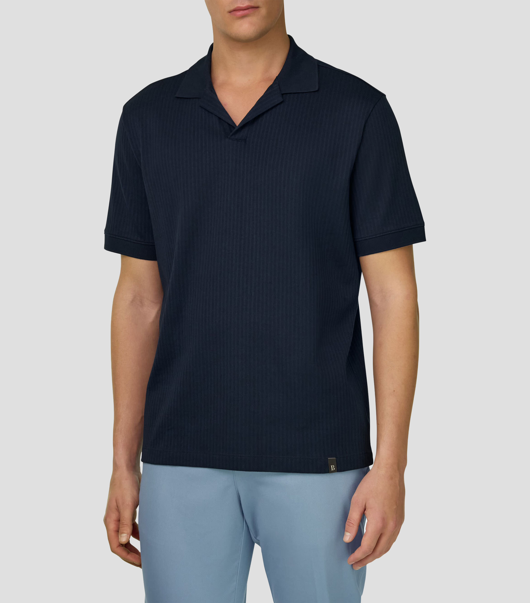 Playera polo manga corta lisa Hombre